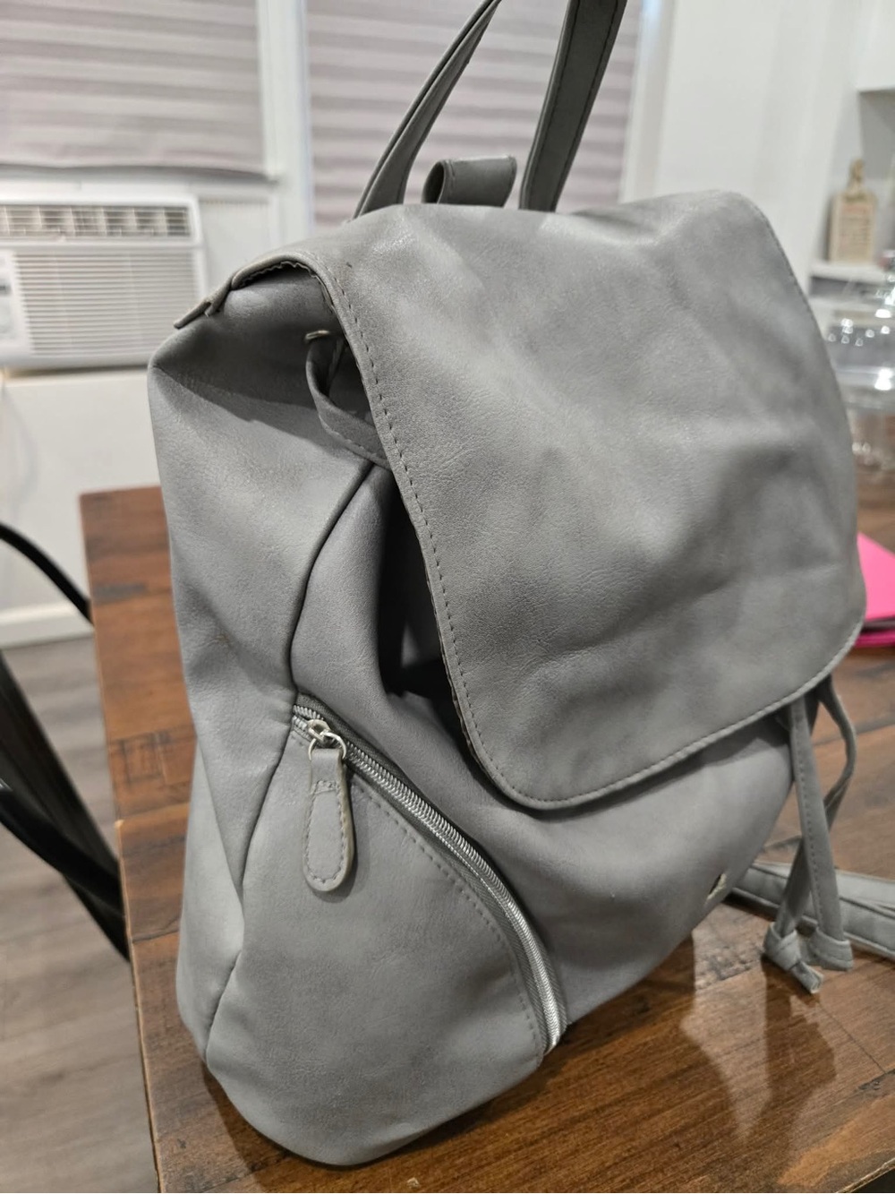 Gray Leather Women’s Bag